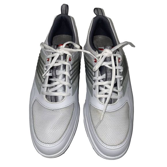 Footjoy FJ Fury Spiked 51100 White Grey Mesh Leather Golf Shoe Men 8W Wide main image 7
